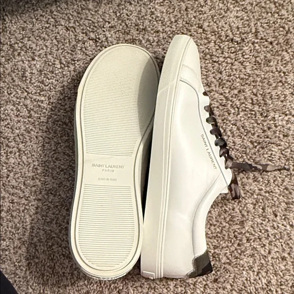 Saint Laurent White Sneakers with Camo Laces - Picture 12 of 15